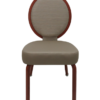 hc-06-b-carlo-b-aluminum-flex-back-chair-frame-finish-26-royal-cherry-wood-grain-back-arc-com-moon-beacm-ac-68641-seat-arc-com-shimmer-ac-69210-front-view