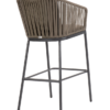 61701 Cativa Aluminum with PVC Frame Outdoor Restaurant Barstool Anthracite Black Frame Custom Made Cushions Rear Angle View