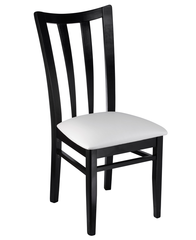 7151 Wood Grady Back Dining Chair Black Finish