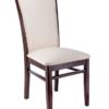 7151 Wood Grady Back Dining Chair Walnut Finish Upholstered Back