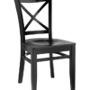 7332 Wood X-Back Dining Chair Black Finish
