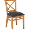 7332 Wood X-Back Dining Chair Cherry Finish