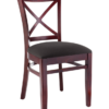 7332 Wood X-Back Dining Chair Dark Mahogany Finish