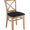7332 Wood X-Back Dining Chair Natural Finish