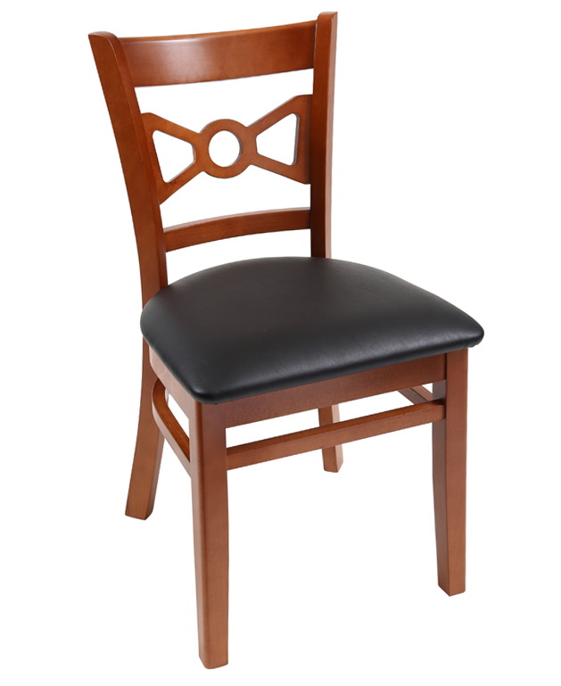 7370 Wood Bow Tie Back Dining Chair (2)