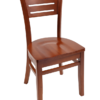 7371-2 Wood 2-Slat Back Dining Chair