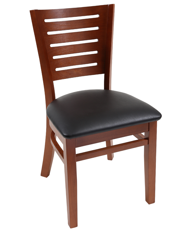 7371-5 Wood 5-Slat Back Dining Chair (2)