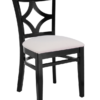 7374 Wood Diamond Back Dining Chair Black Finish
