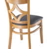 7374 Wood Diamond Back Dining Chair Cherry Finish Rear Angle View