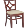 7374 Wood Diamond Back Dining Chair Mahogany Finish