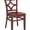 7374 Wood Diamond Back Dining Chair Mahogany Finish (2)