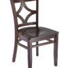 7374 Wood Diamond Back Dining Chair Walnut Finish