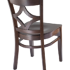 7374 Wood Diamond Back Dining Chair Walnut Finish Rear Angle View