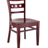 7375 Wood 3-Diamond Back Dining Chair Mahogany Finish (2)