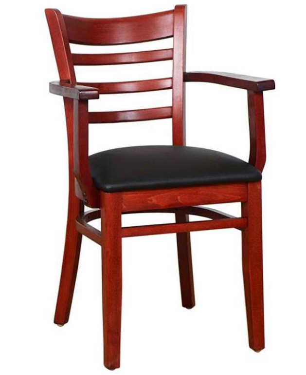 7384-WA Wood Ladderback Dining Arm-Chair