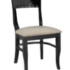 7399 Wood Biedermeier Back Dining Chair Black Finish