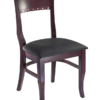 7399 Wood Biedermeier Back Dining Chair Dark Mahogany Finish