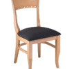 7399 Wood Biedermeier Back Dining Chair Natural Finish