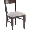 7399 Wood Biedermeier Back Dining Chair Walnut Finish