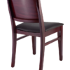 7417 Wood Kiana Dining Chair Dark Mahogany Finish Rear Angle View