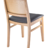 7417 Wood Kiana Dining Chair Natural Finish Rear Angle View