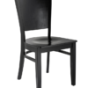 7990 Wood Full Back Dining Chair Black Finish (2)