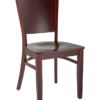 7990 Wood Full Back Dining Chair Dark Mahogany Finish (2)