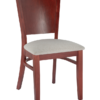 7990 Wood Full Back Dining Chair Mahogany Finish