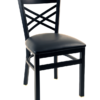 8310 Metal X-Back Dining Chair Padded Seat