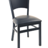 8313 Metal Solid Back Dining Chair Padded Seat (3)