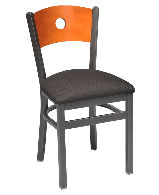 8315-A Metal Circle Back Dining Chair Padde Seat