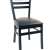 8316-3 Metal 3-Slat Ladderback Chair
