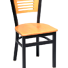 8362-5 5-Slat Back Dining Chair Wood Seat