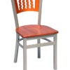 8370 Metal Wavy Back Dining Chair