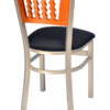 8370 Metal Wavy Back Dining Chair Rear View