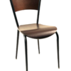 8577 Walken Metal Frame Wood Seat and Back Dining Chair (2)
