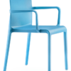 CLT-BLU-WA Colt Polypropylene Outdoor Restaurant Dining Arm-Chair Stackable Blue Finish