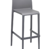 CLT-BS-GRY Colt Polypropylene Outdoor Restaurant Dining Bar Stool Gray Finish