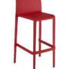 CLT-BS-RED Colt Polypropylene Outdoor Restaurant Dining Bar Stool Red Finish