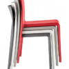 CLT-RED Colt Polypropylene Outdoor Restaurant Dining Side Chair Stackable Stacked