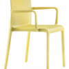 CLT-YLW-WA Colt Polypropylene Outdoor Restaurant Dining Arm-Chair Stackable Yellow Finish