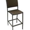 OBS-56-25 Arnold Aluminum Outdoor Restaurant Dining Bar Stool Black Frame Finish Java Seat and Back
