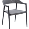 OC-101-WA Aluminum Outdoor Restaurant Dining Arm-Chair Stackable Anthracite Finish
