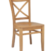 7332 Wood X-Back Dining Chair Wood Seat Natural Finish