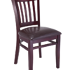 7362-A Vertical Slat Back Dining Chair Dark Mahogany Frame (1)