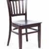 7362-A Vertical Slat Back Dining Chair Walnut Frame Wood Seat (1)