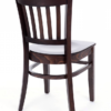 7362-A Vertical Slat Back Dining Chair Walnut Frame Wood Seat (2)