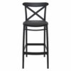 CRS-254-BS Cross-Back Indoor Outdoor Resin Bar Stool – Black (4)