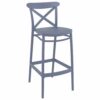 CRS-254-BS Cross-Back Indoor Outdoor Resin Bar Stool – Dark Gray (1)