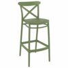 CRS-254-BS Cross-Back Indoor Outdoor Resin Bar Stool – Olive Green (1)